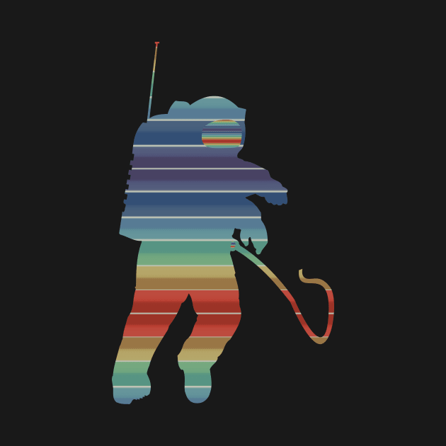 80s Retro Colorful Space Astronaut by iZiets