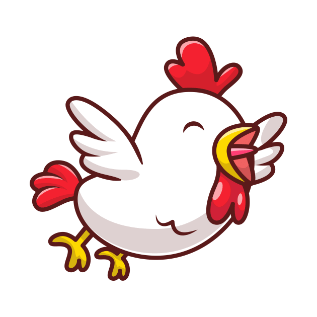 Cute Chicken Flying Cartoon by Catalyst Labs