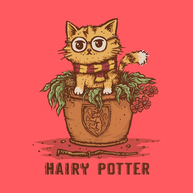 Hairy Cat in a Pot by kg07_shirts