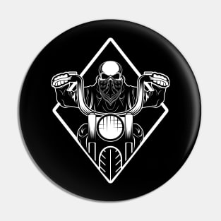 Skeleton biker Pin