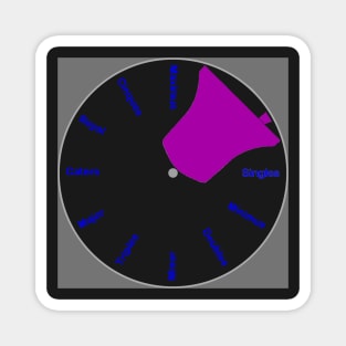 Bell Tower Wall Clock - Purple Magnet