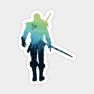 Witch hunter with sword Magnet