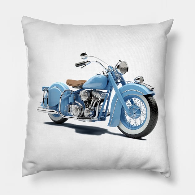 Indian Motorcycle Pillow by DavidLoblaw