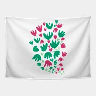 Matisse Cherry Green Abstract Flowers Tapestry