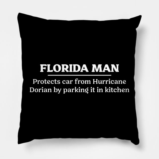 Florida Man Hurricane Pillow by CC0hort