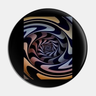 Psychedelic Abstract Illusion Spiral Print Pin