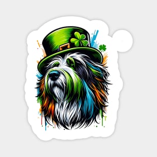 Bergamasco Sheepdog Revels in Saint Patrick's Day Magnet