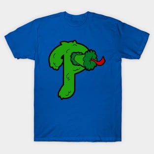 Major Baseball Phan Tee | Philadelphia Phillies Phanatic Inspired | phillygoat Athletic Heather / 2XL