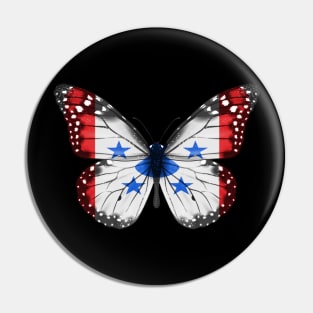 Austral Islander Flag  Butterfly - Gift for Austral Islander From Austral Islands Pin