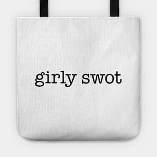 Girly swot (black) Tote