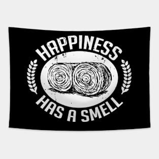 HAPPINESS HAS A SMELL (black) Tapestry