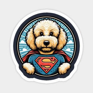 Super Doodle Dog Super Hero Art Magnet