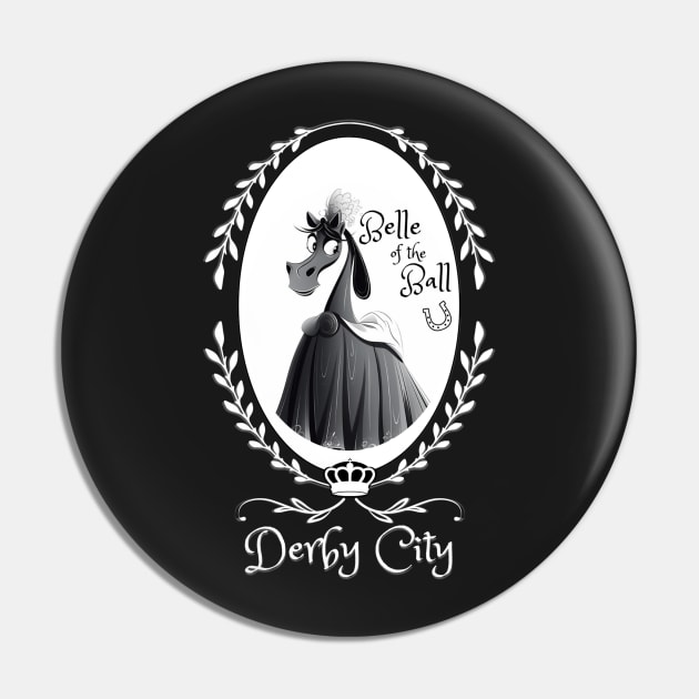 Derby City Collection: Belle of the Ball 7 (Black) Pin by TheArtfulAllie