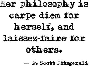 Her philosophy - Fitzgerald quote Magnet