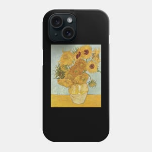 Sunflowers on Blue Van Gogh Phone Case