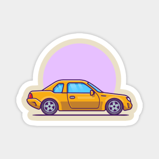 Car Cartoon Illustration Magnet