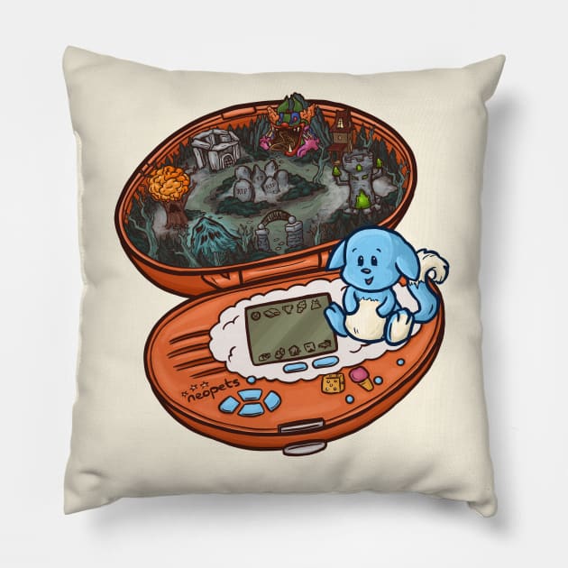 Haunted Woods Kacheek Pocket Neopet Pillow by Jewelia