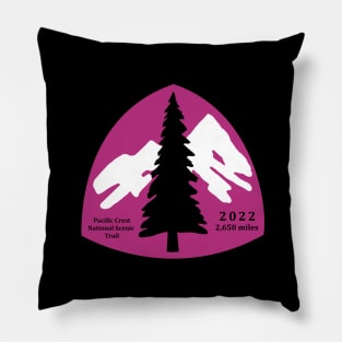 Pacific Crest Trail emblem with 2022 mileage Pillow
