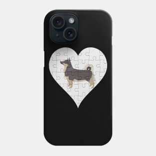 Swedish Vallhund Heart Jigsaw Pieces Design - Gift for Swedish Vallhund Lovers Phone Case