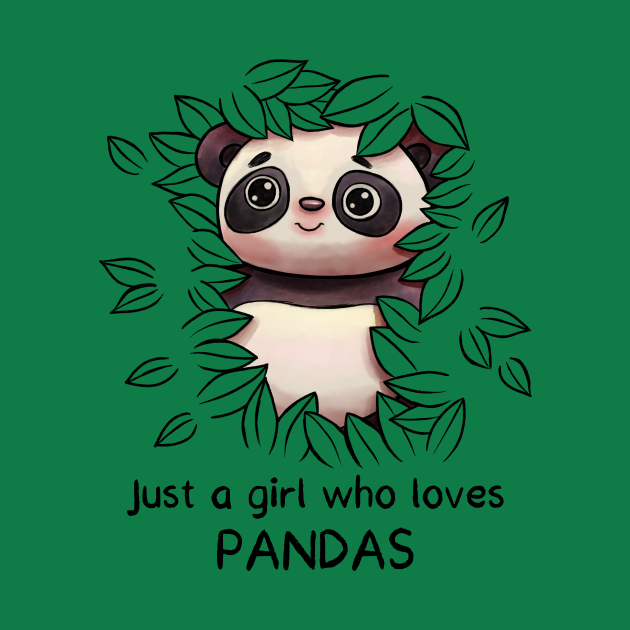 Just A Girl Who Loves Pandas Panda Lover T Panda Pin Teepublic 