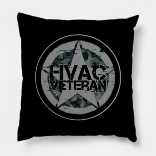 Hvac Veteran Tech Grey Camo Pillow