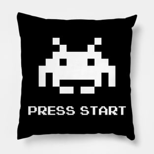 Press Start Space Invaders Pillow