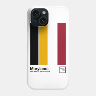 Maryland // Original Minimalist Artwork Poster Design Phone Case