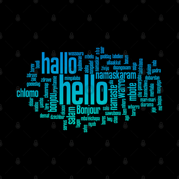 The Word Hello in Different Languages by HappyGiftArt