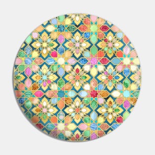 Gilded Moroccan Mosaic Tiles Pin