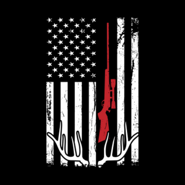 Hunting T Shirt Patriotic Coon Hunting Dogs American Flag Hunt Gifts