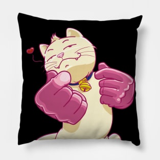 smug cat Pillow