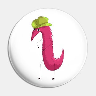 Worm with a cowboy hat Pin