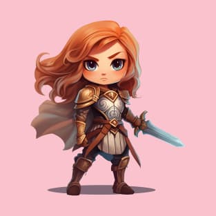 Heroic Fantasy Fighter Girl T-Shirt