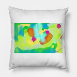 Lots of bright spray colour splashes Pillow