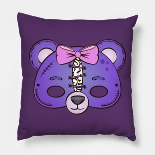 Scary Purple Bear Pillow