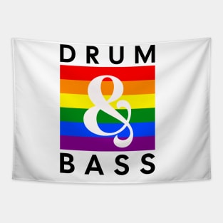 DRUM & BASS - Rainbow Flag (light print) Tapestry