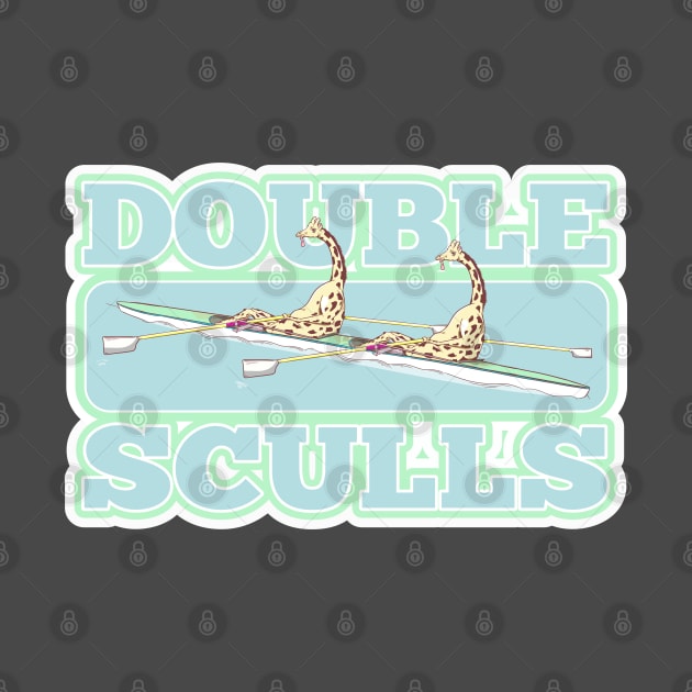 Giraffes rowing regatta double sculls by mailboxdisco