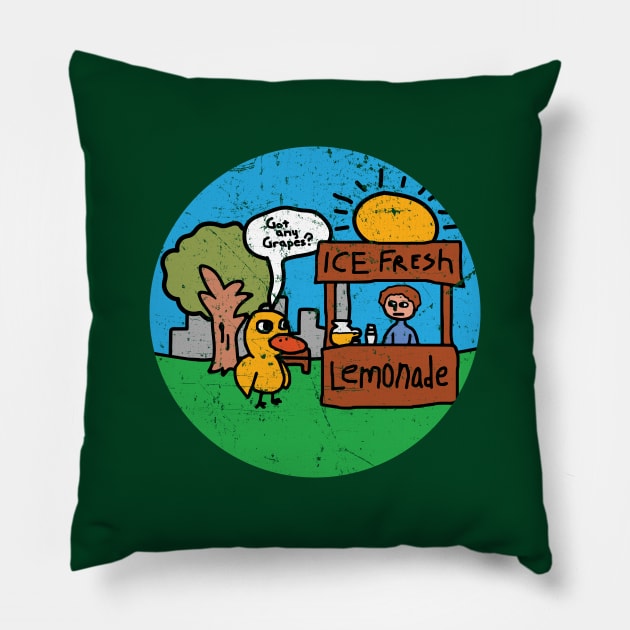 Got any Grapes? (with Circular Background Grunged) Pillow by TonieTee