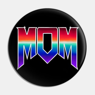 Mom Retro Neon Text Effect Pin