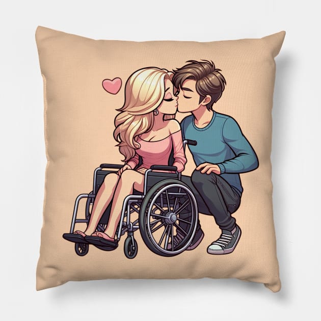 Wheelchair Love 1 Pillow by Jenerations