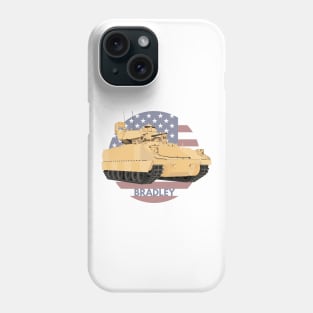 Bradley Fighting Vehicle with American Flag Phone Case