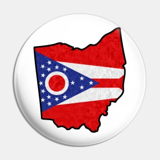 Ohio State Flag Dayton Cleveland Cincinnati Columbus Athens Toledo Akron Canton Pin