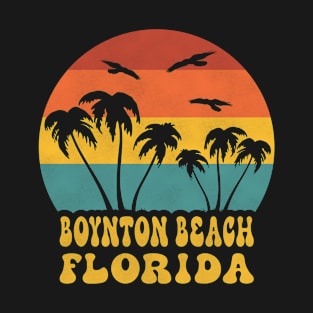 Retro Vintage Sunset Boynton Beach Florida T-Shirt