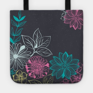 Flowers pattern colorful roses - cute beautiful flower mask- flower bloom Tote