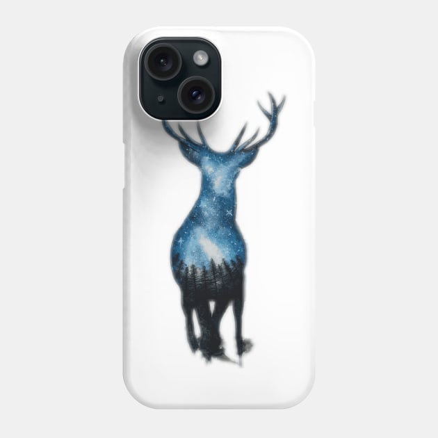 Galaxy stag vector Phone Case by Prettielilpixie