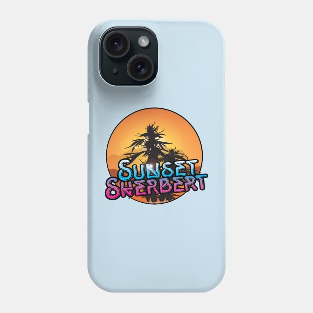 Sunset Sherbert Cannabis Strain Art Phone Case by kushcoast