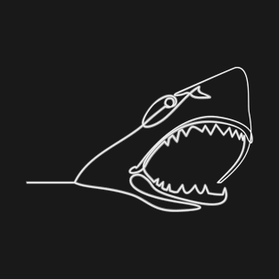 one line shark T-Shirt