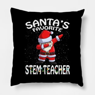 Santas Favorite Stem Teacher Christmas Pillow