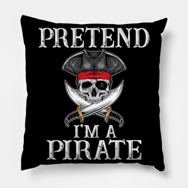 Pirate Costume T Shirt for the Last Minute Party Pillow by AstridLdenOs