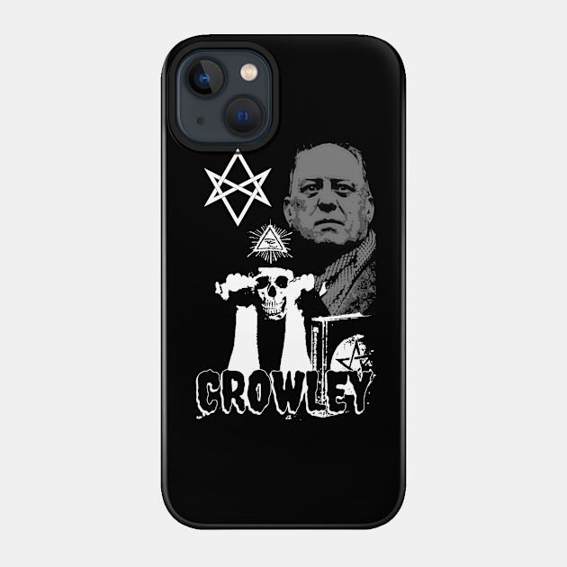 Aleister Crowley Skull Design (Black and White VARIANT) - Aleister Crowley - Phone Case